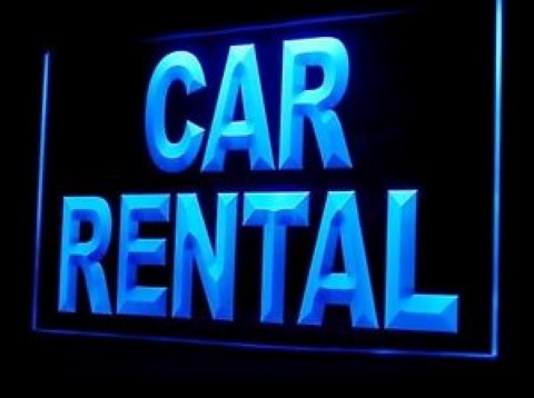 Car Rental LED Neon Sign